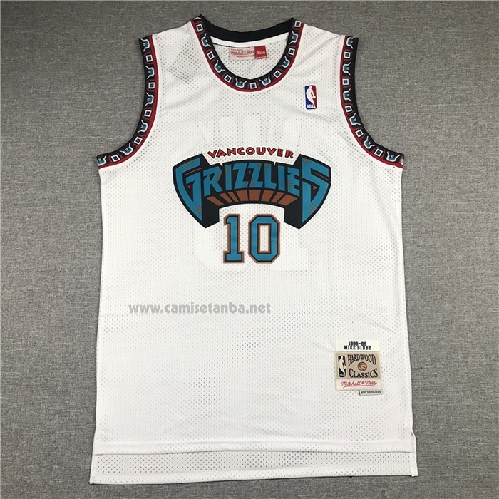 Camiseta Memphis Grizzlies Mike Bibby #10 Historic Retro Blanco